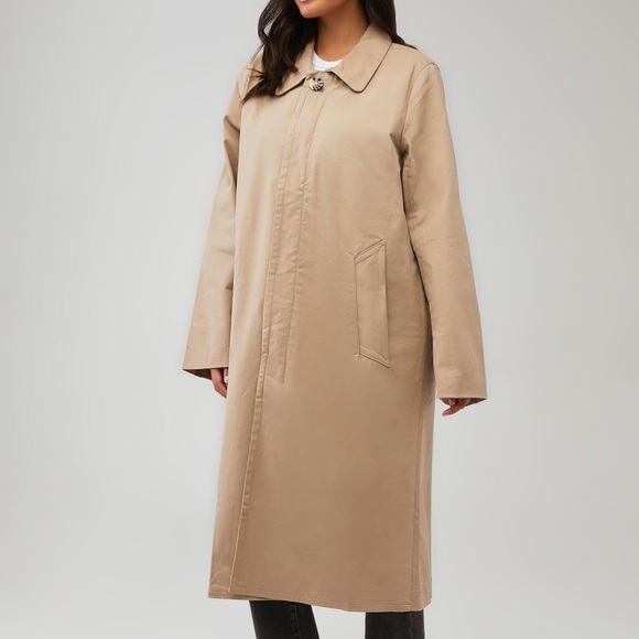 NWT Good American women's trench coat size medium oversized - Picture 2 of 9